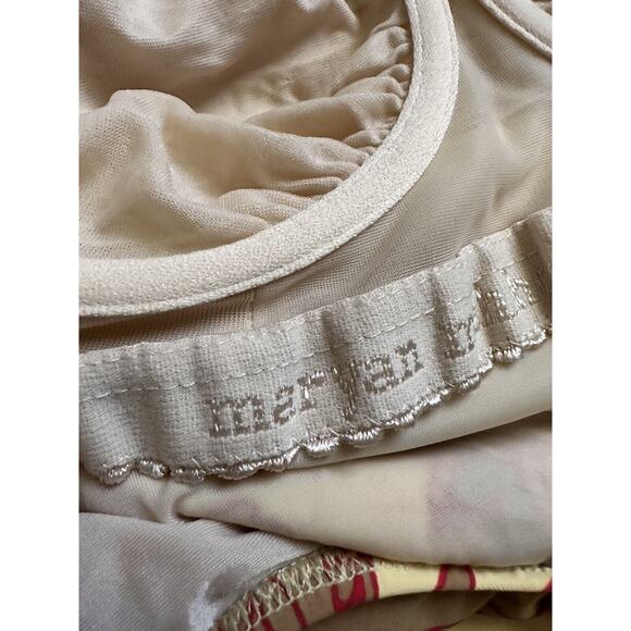 Maryan Mehlhorn SWIMSUIT Sz 6 One Piece Yellow Brown Paisley Wired Cup Sz B - Picture 9 of 16